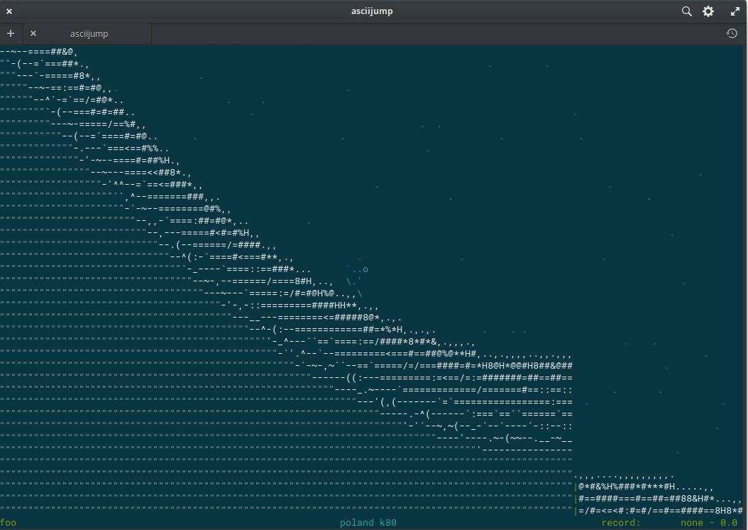 ascii jump game