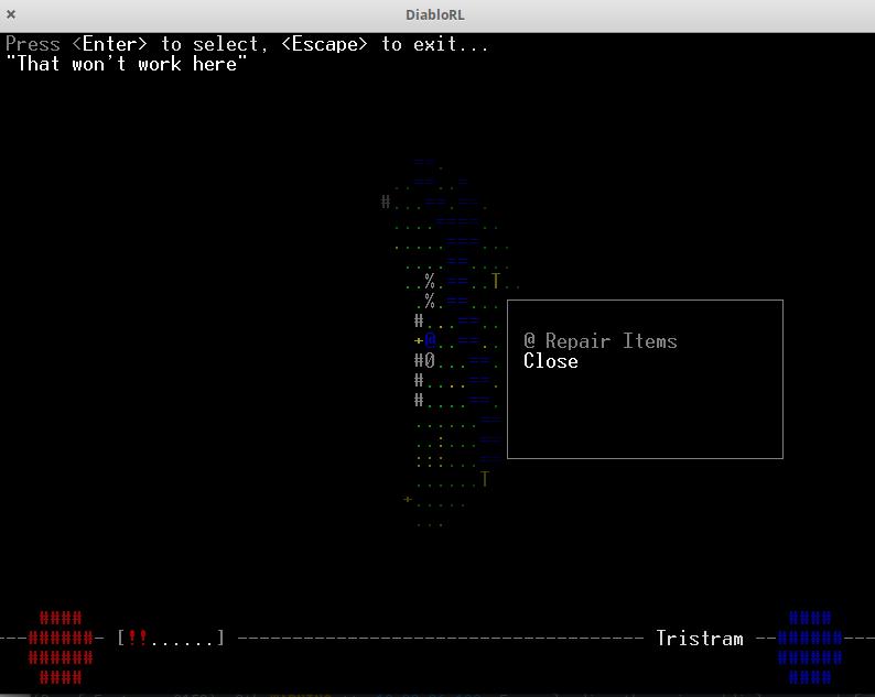 Diablo ascii RPG game