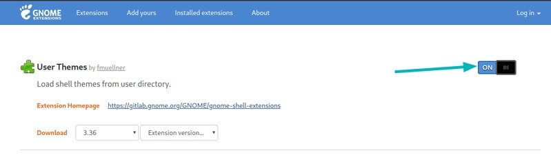 Enable User Themes Gnome