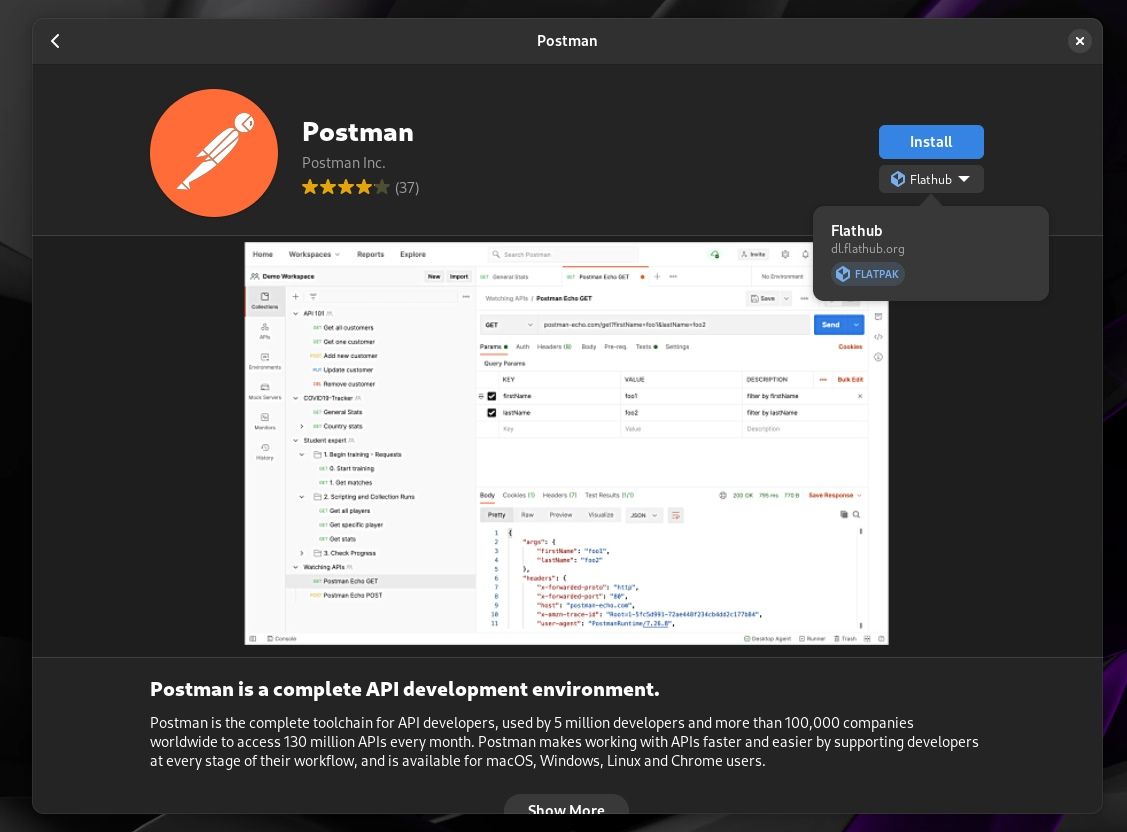 proprietary software through Flathub