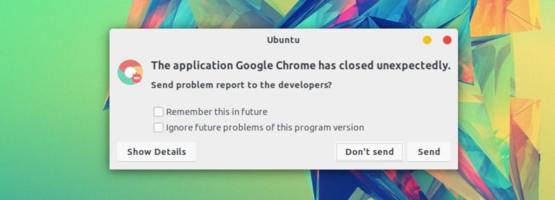 Google Chrome crashes on Ubuntu Linux