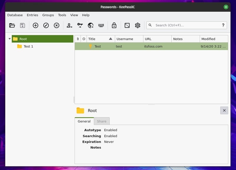 Keepassxc Screenshot