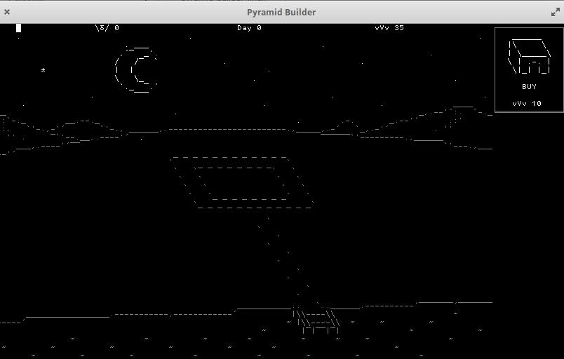Pyramid Builder ascii game for Linux