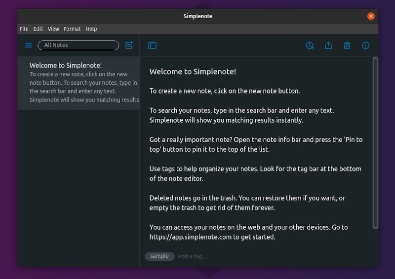 Simplenote New