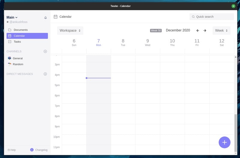 Twake Calendar View