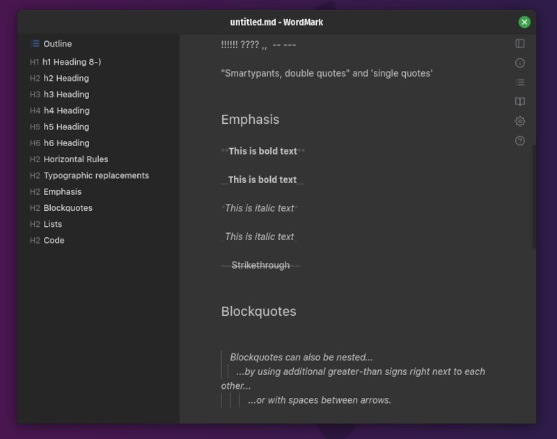 Wordmark Screenshot