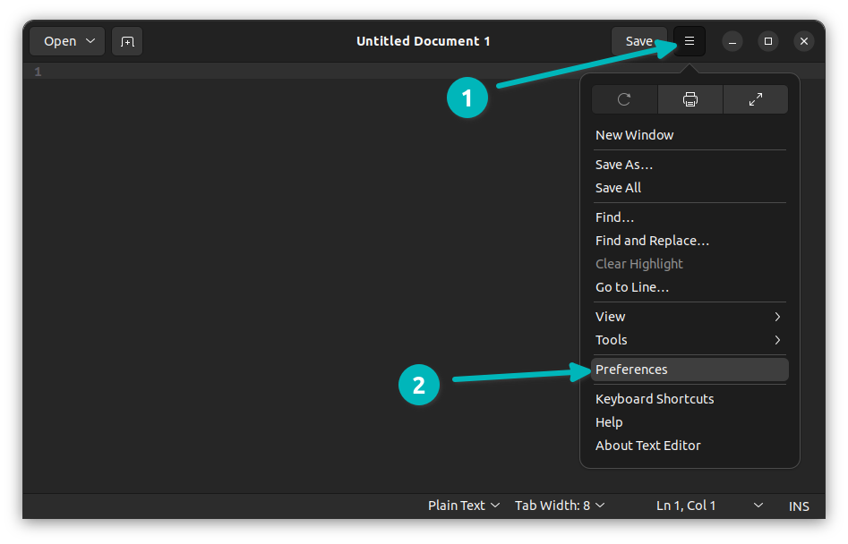 access plugins in gedit