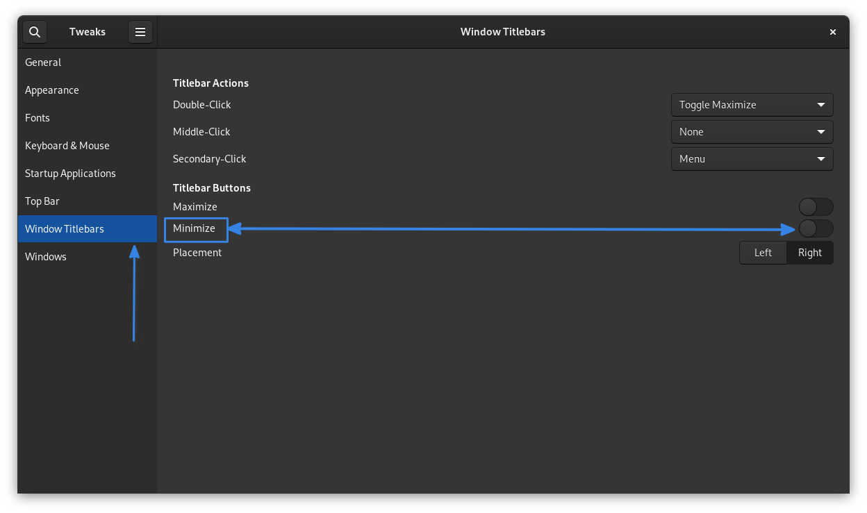 add minimize button to windows