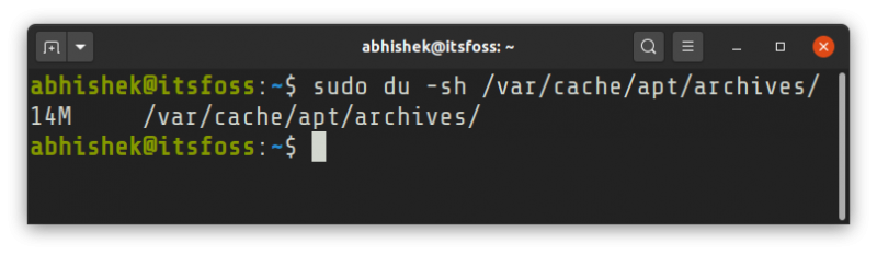 Apt Cache Archive Size