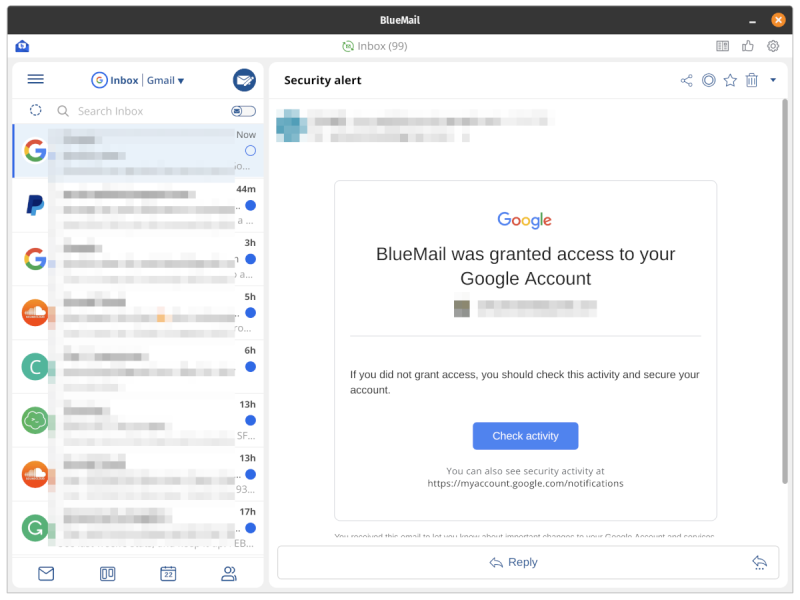bluemail linux