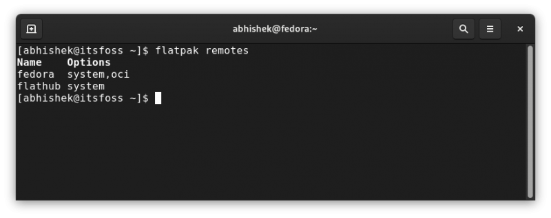 flatpak list repositories