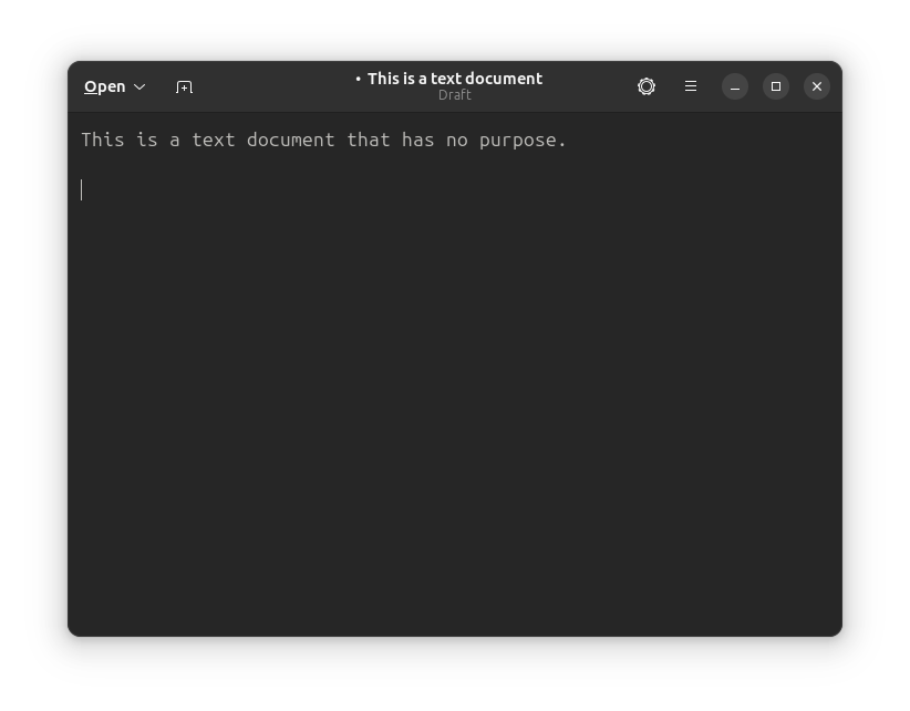 gnome text editor