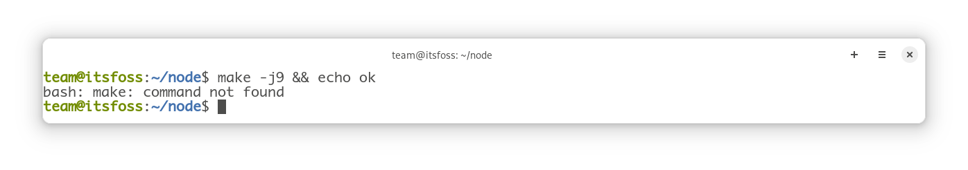 "make" commadn not found error