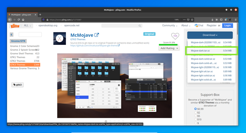 Mcmojave Dark Theme