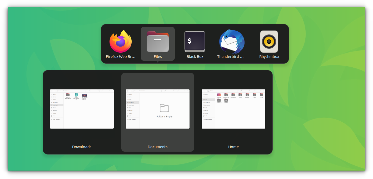 Use Alt+Tilde or Super+Tilde to switch within an application