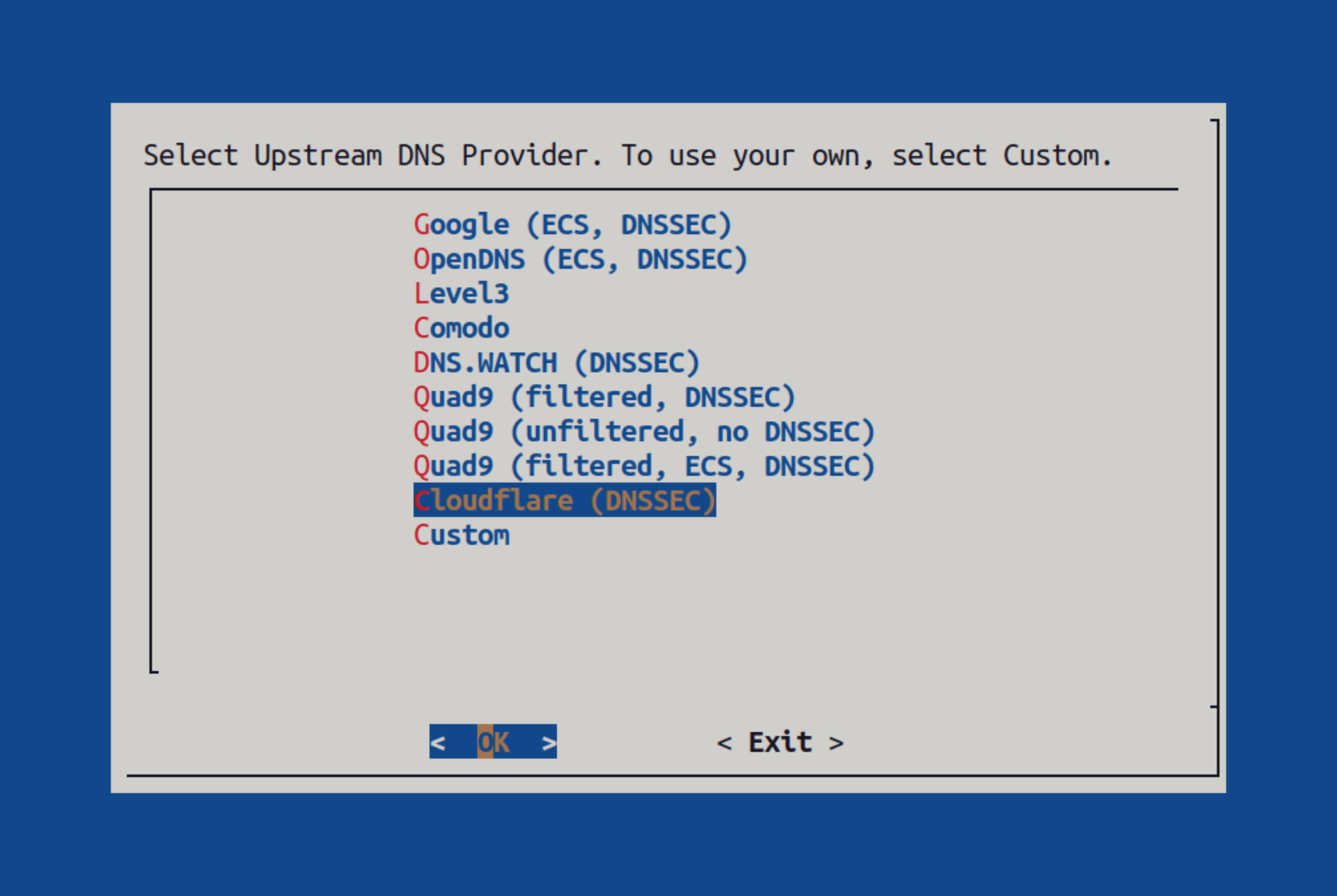 Choosing an upstream DNS provider for the Pi-hole