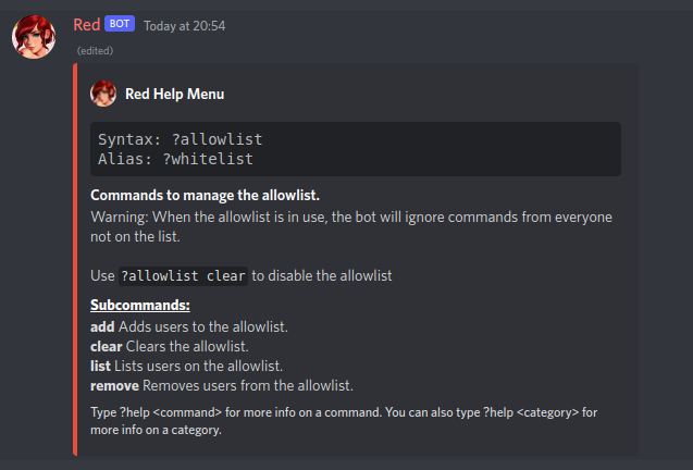 red discord bot