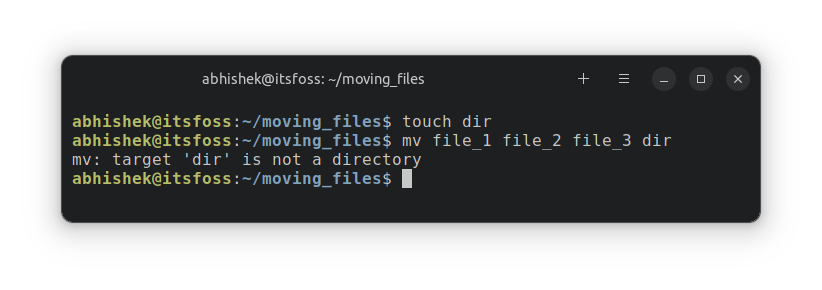 Handling target is not a directory error in Linux