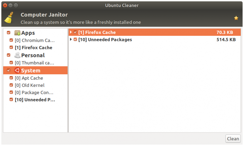 ubuntu cleaner