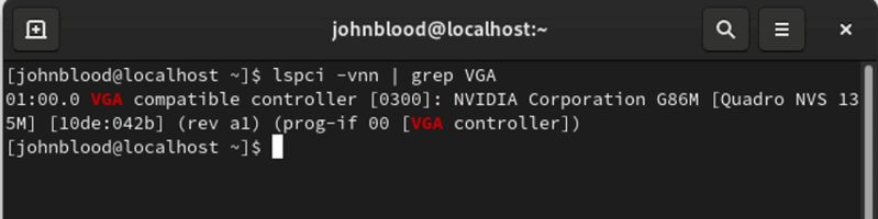 Video Card Lookup Fedora