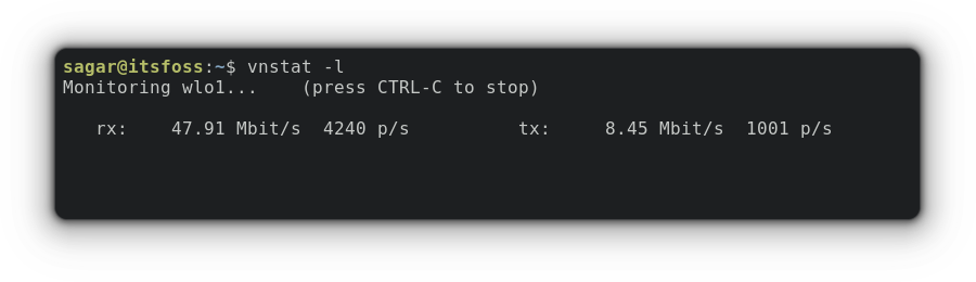 vnstat l